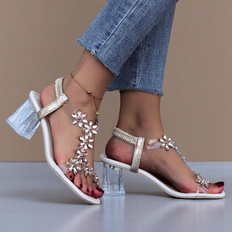 Monelle™ | Flower and Rhinestone Heel