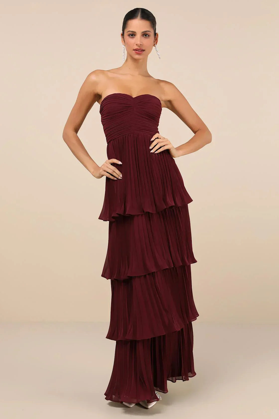 Monelle™ | Ruffled Pleated Dress
