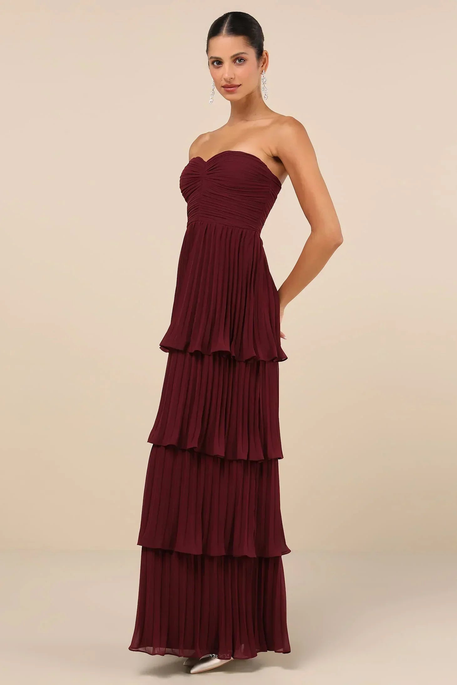 Monelle™ | Ruffled Pleated Dress
