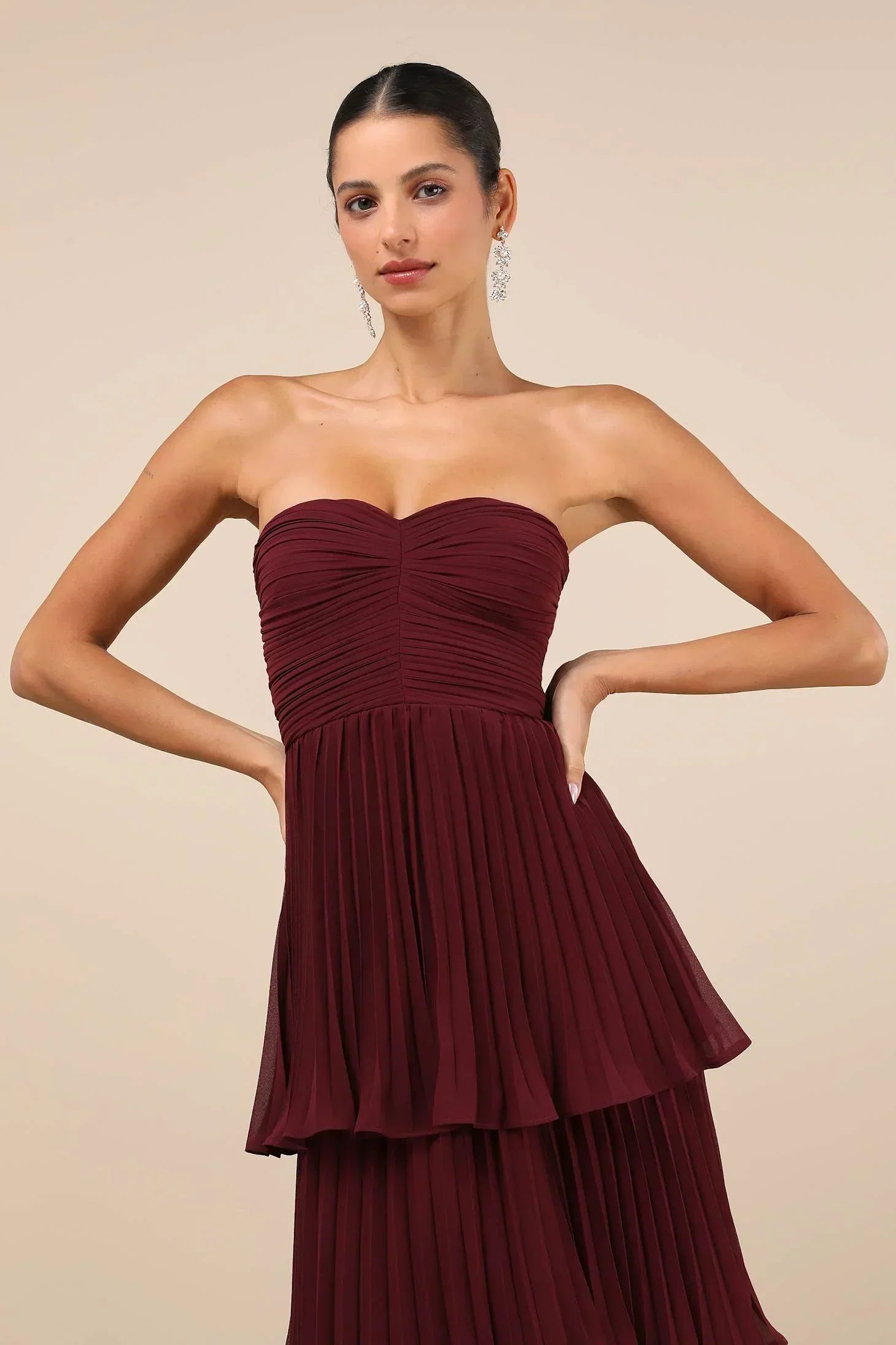 Monelle™ | Ruffled Pleated Dress