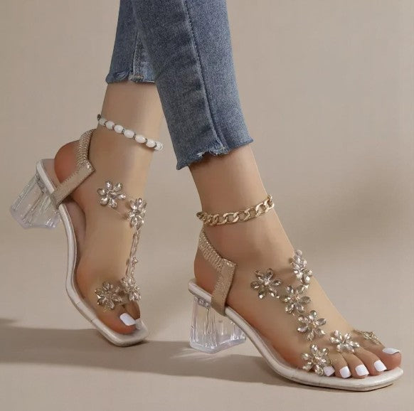 Monelle™ | Flower and Rhinestone Heel