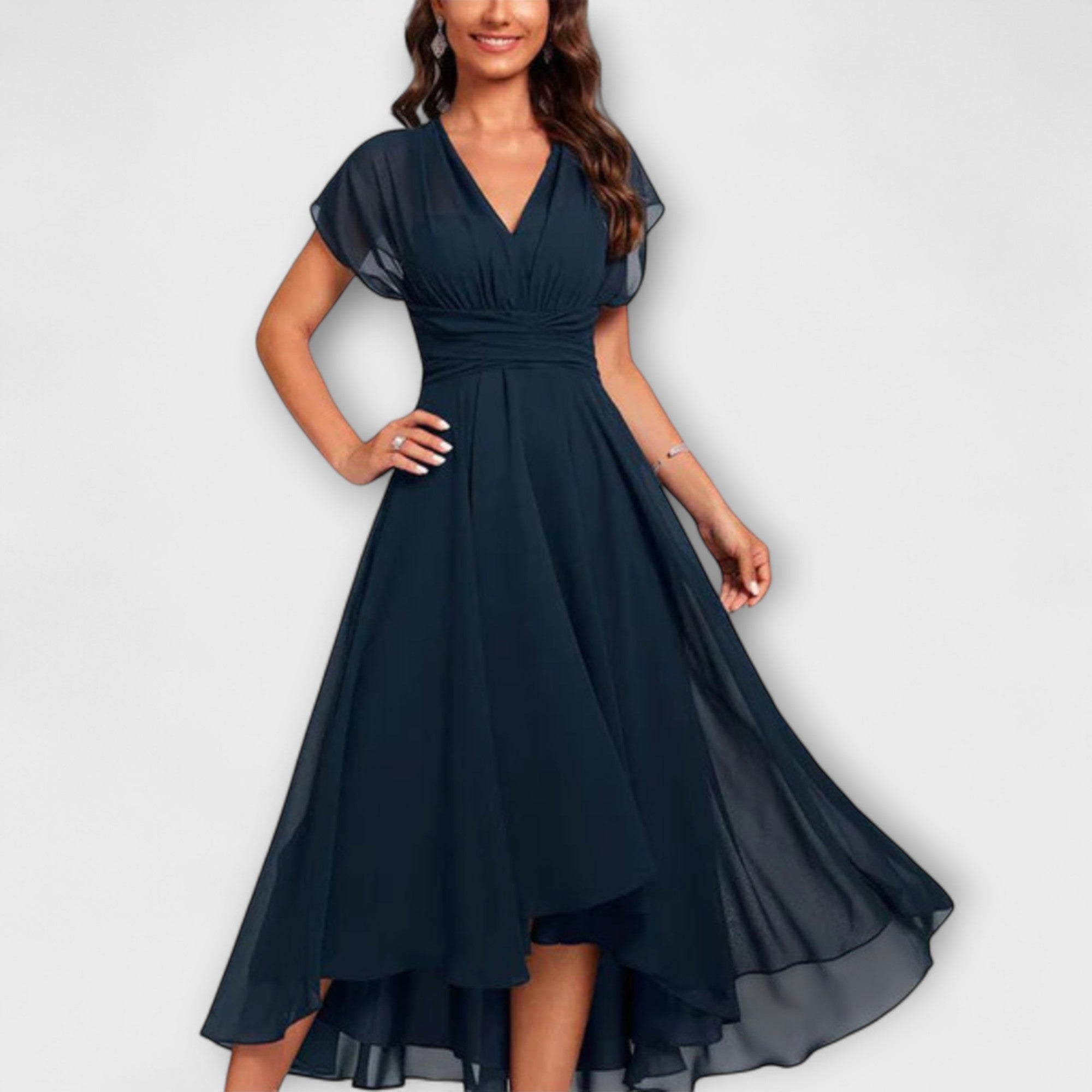 Julia | Flowing Evening Dress with V-Neck
