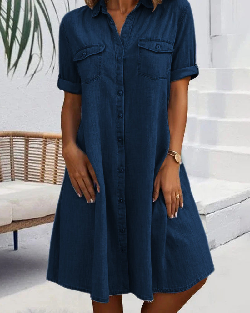 Monelle | Casual Denim Shirt Dress