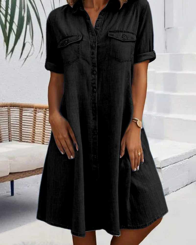 Monelle | Casual Denim Shirt Dress