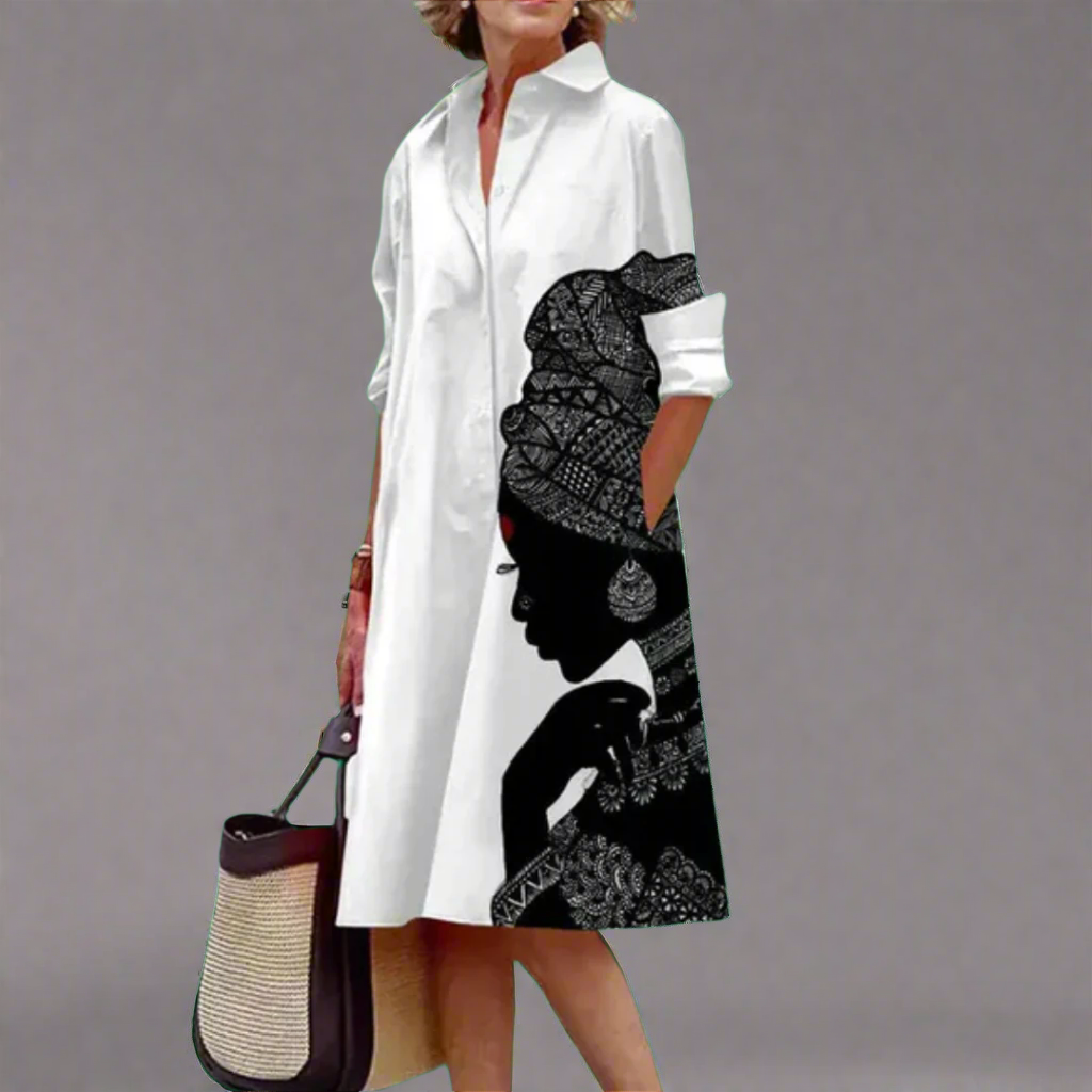 Revel | Women’s Character Art Pattern Knee-Length Dress