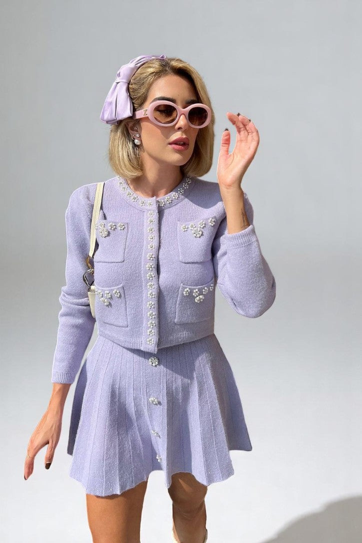 Monelle™ | Cardigan Mini Skirt Set