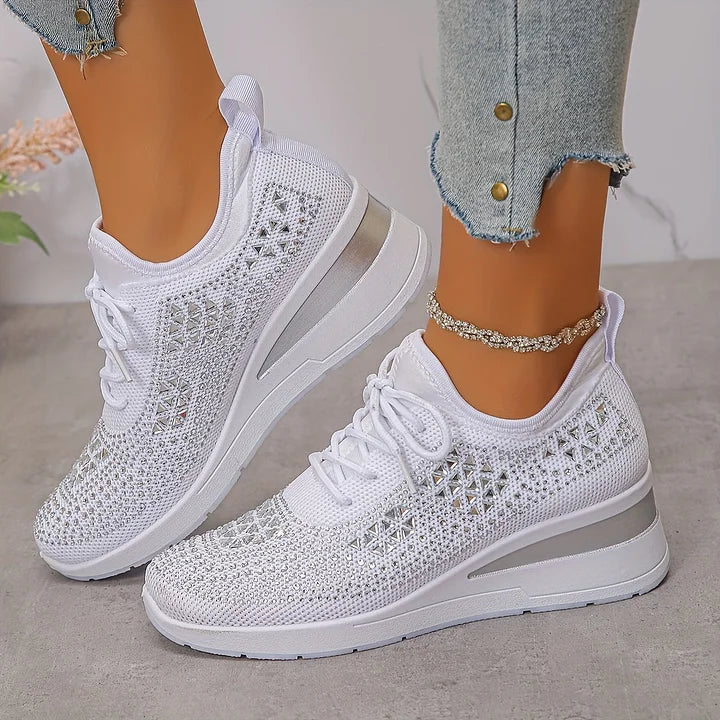 Joyce | Orthopedic Sneakers with Sparkling Rhinestones