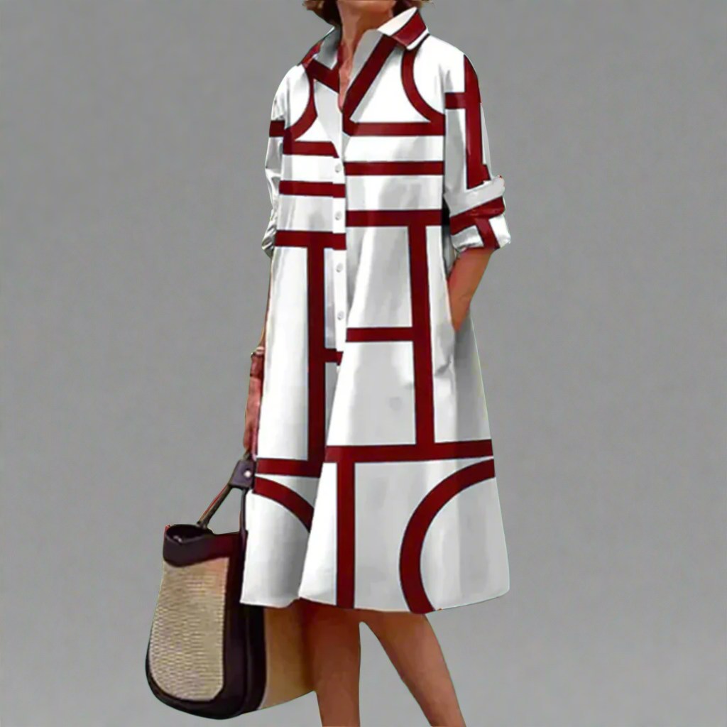 Greer | Women’s Geometric Print Knee-Length Dress