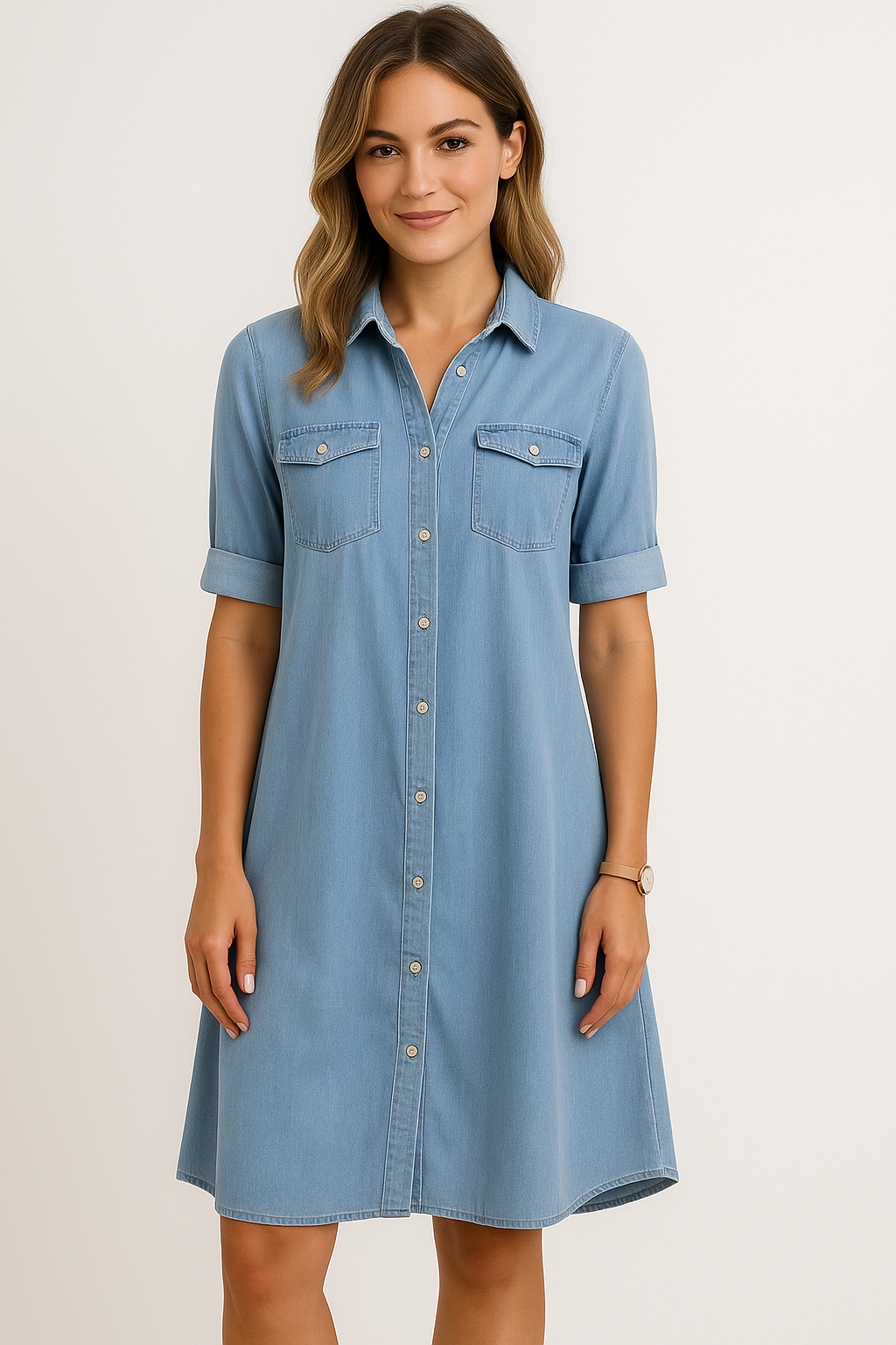 Monelle | Casual Denim Shirt Dress