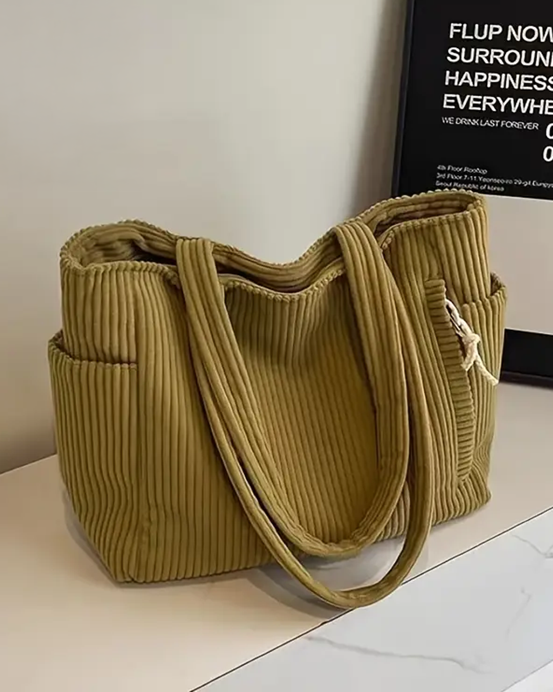 Mary | Ribbed Bag with Cord Detail