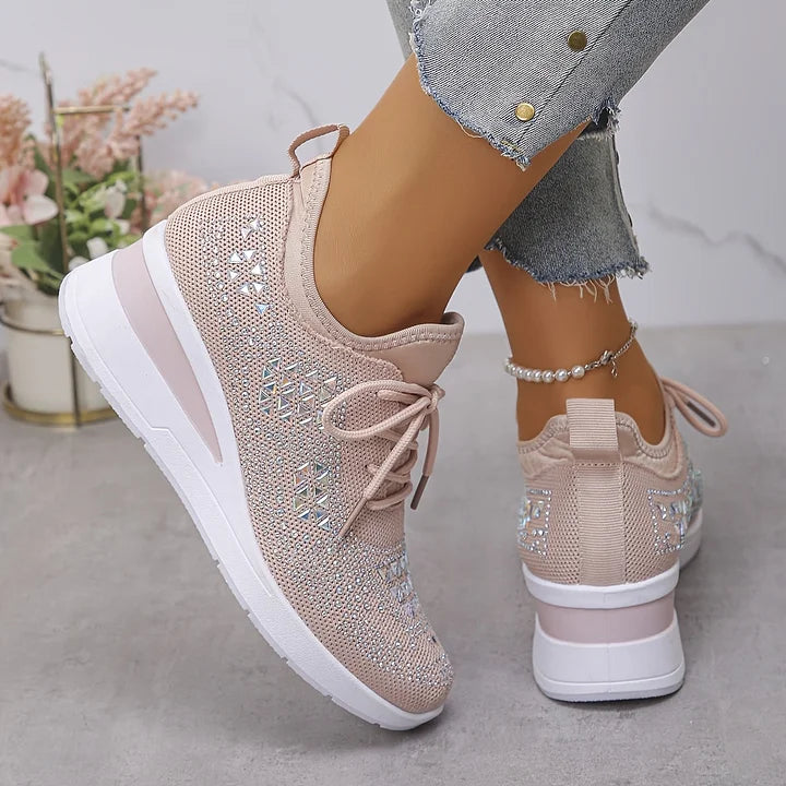 Joyce | Orthopedic Sneakers with Sparkling Rhinestones