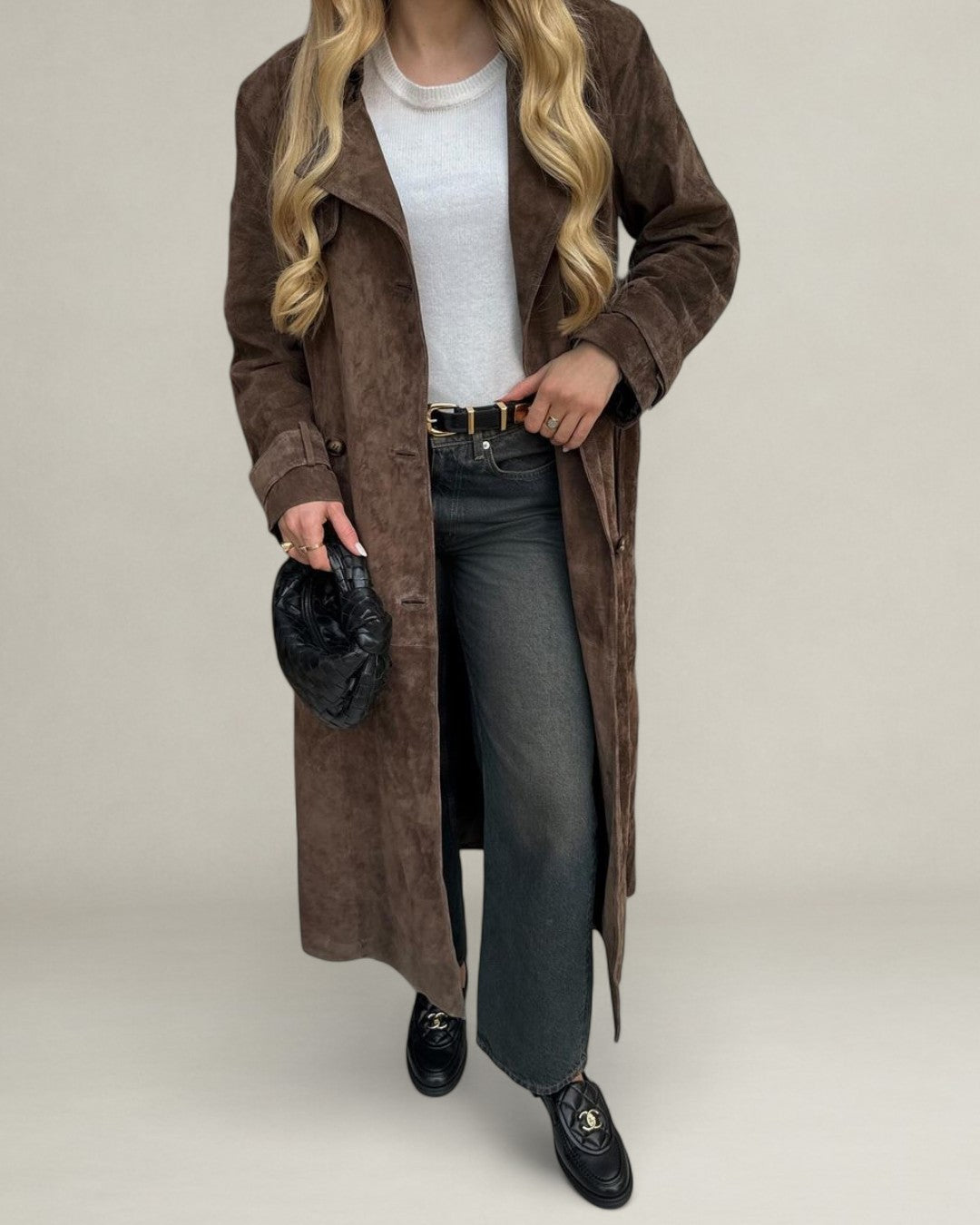 Monelle™ | Suede Trench Coat