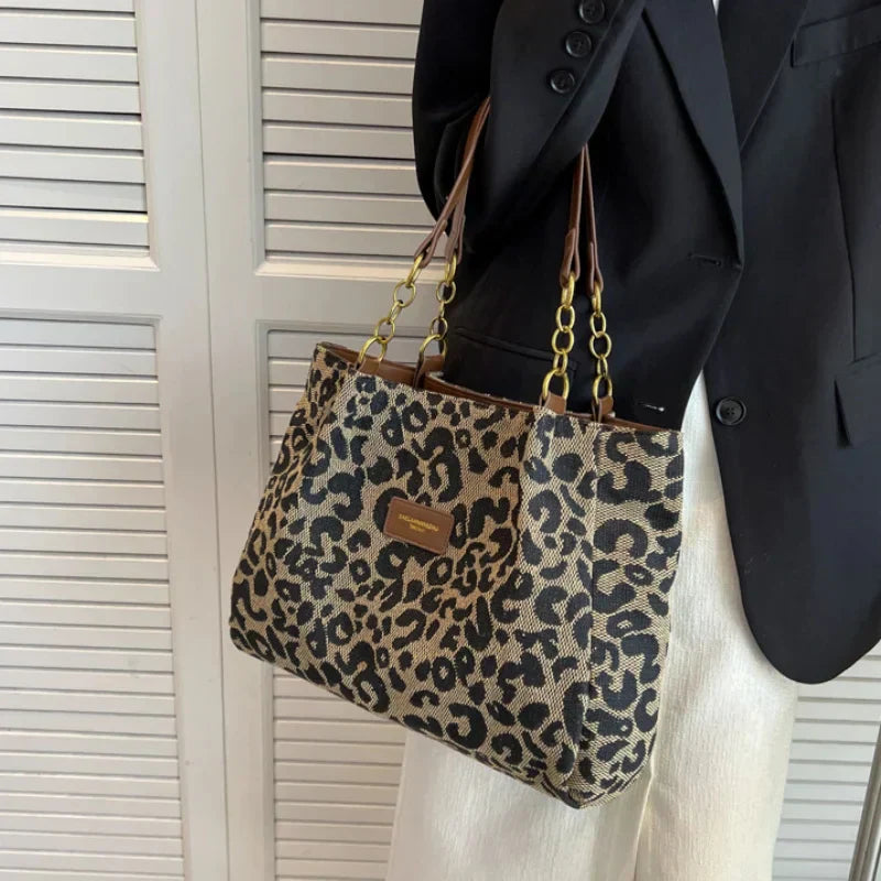 Danielle™ | Chic Leopard Print Tote Bag