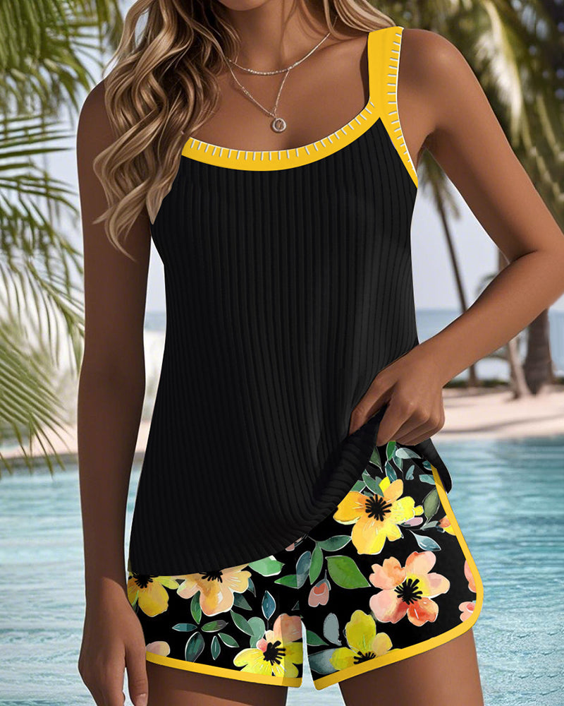 MARY | COMFORTABLE TANKINI WITH FLORAL PRINT