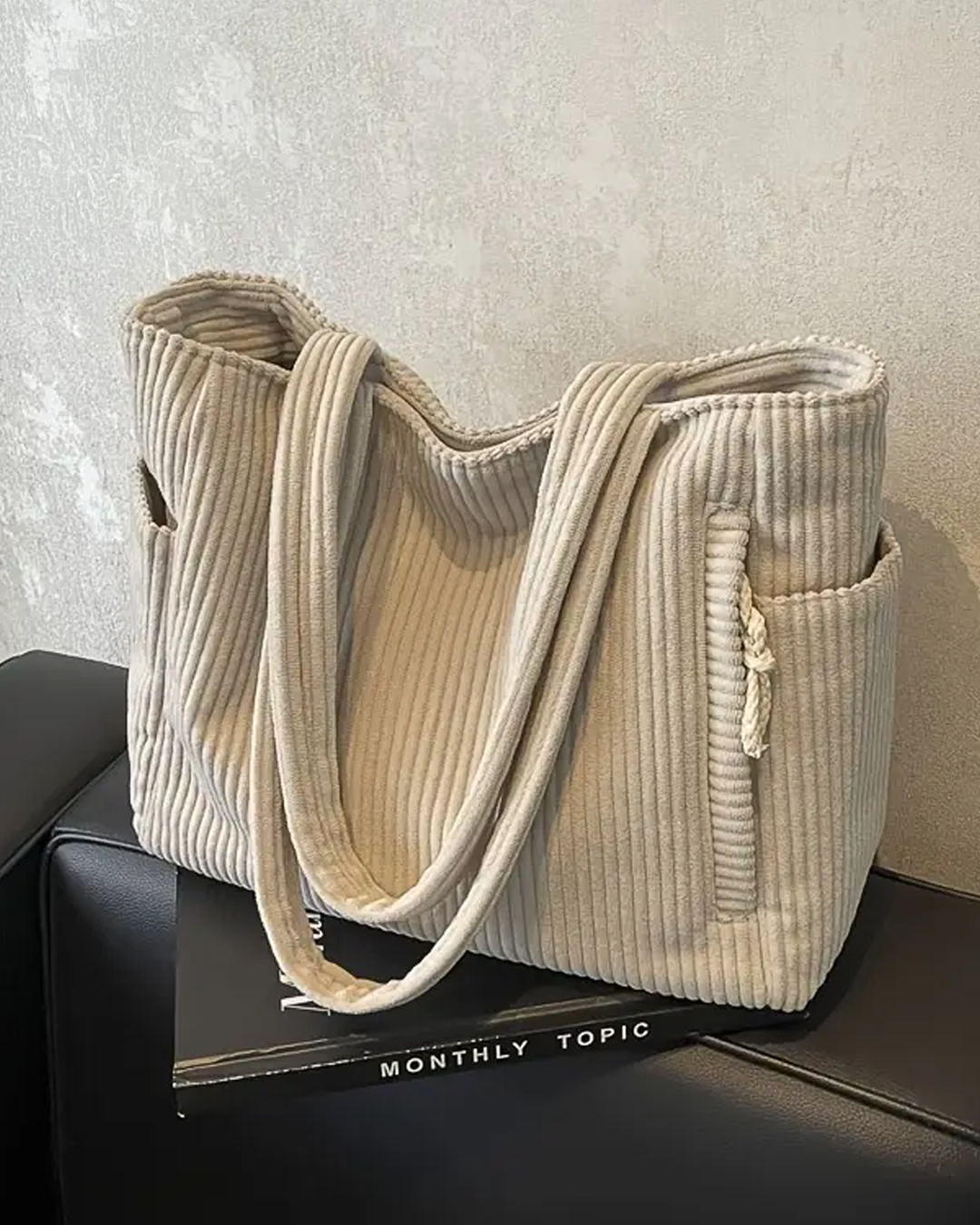 Mary | Ribbed Bag with Cord Detail