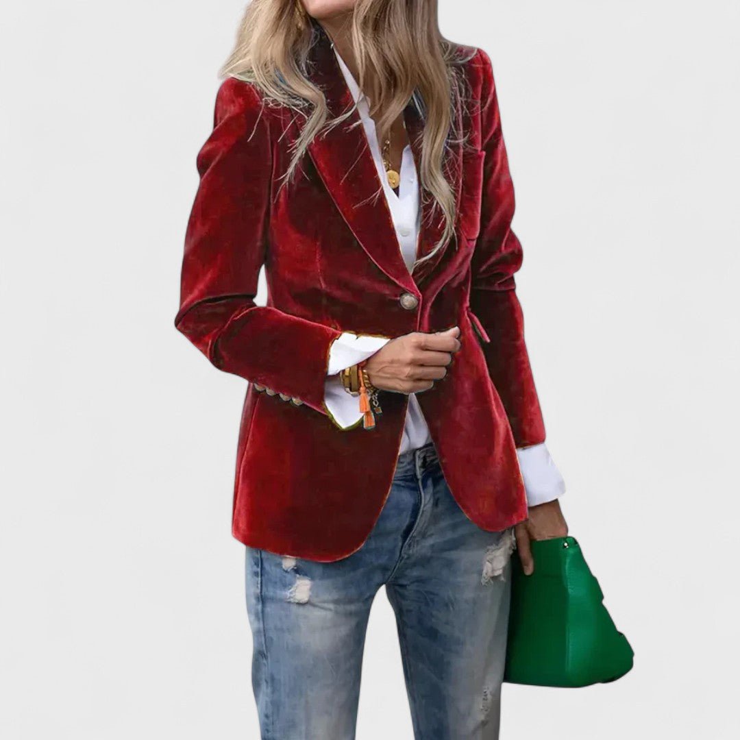 Julisse™ | Elegant Velvet Blazer