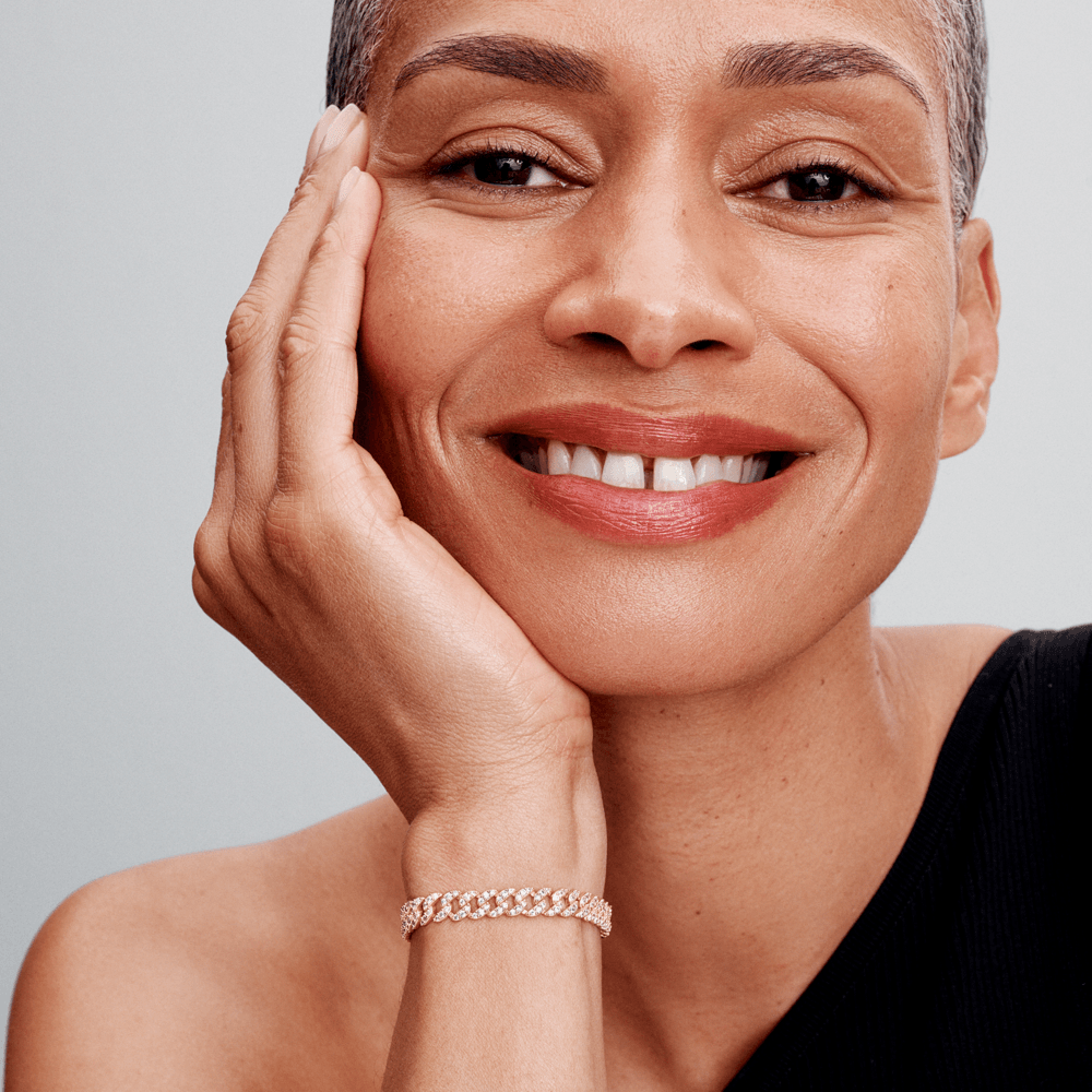 Moissanite Cuban Bracelet | 18K Gold