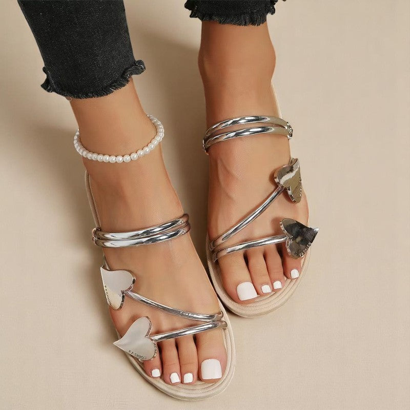 Monelle™ | Elegant Metallic Sandals