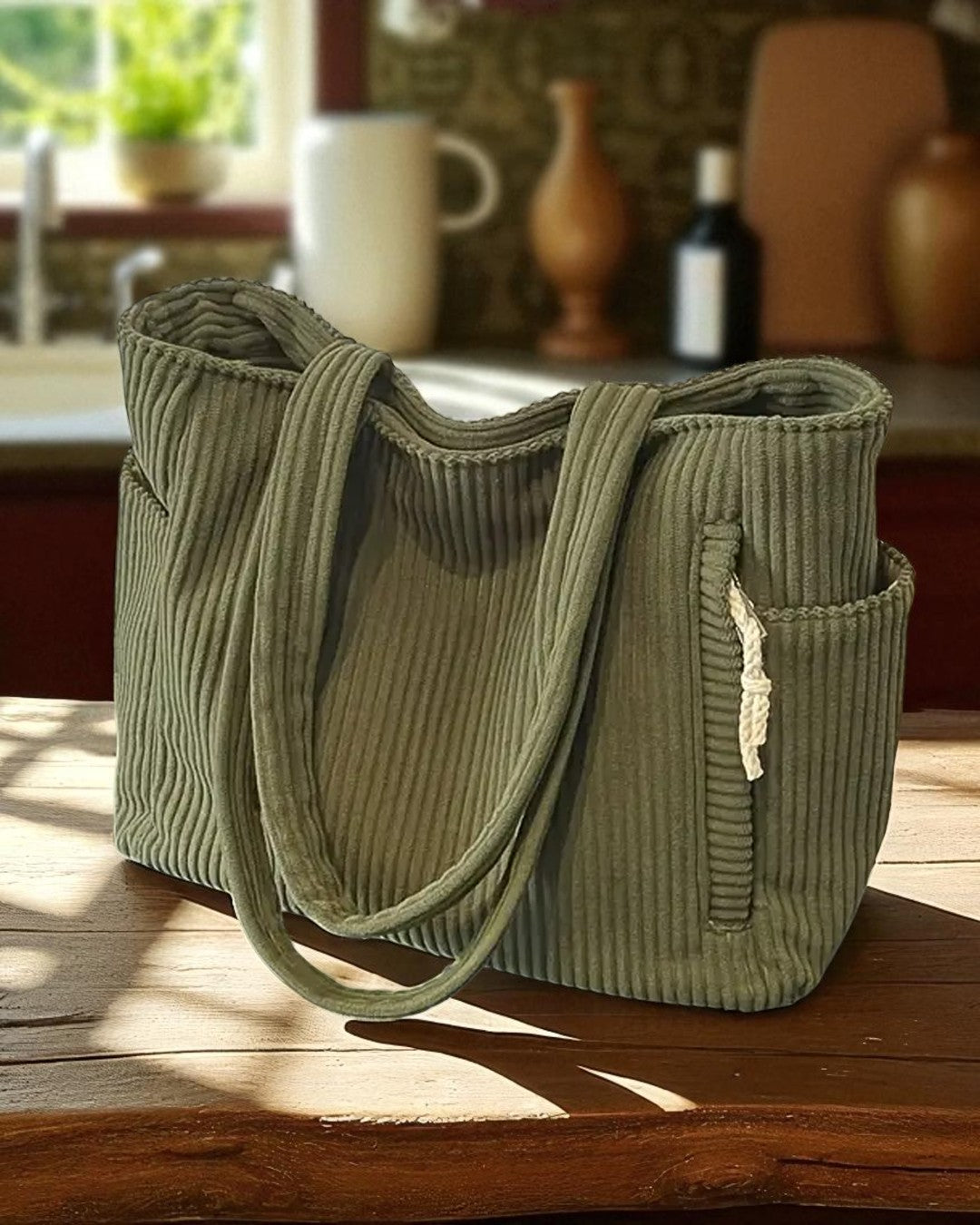 Mary | Ribbed Bag with Cord Detail