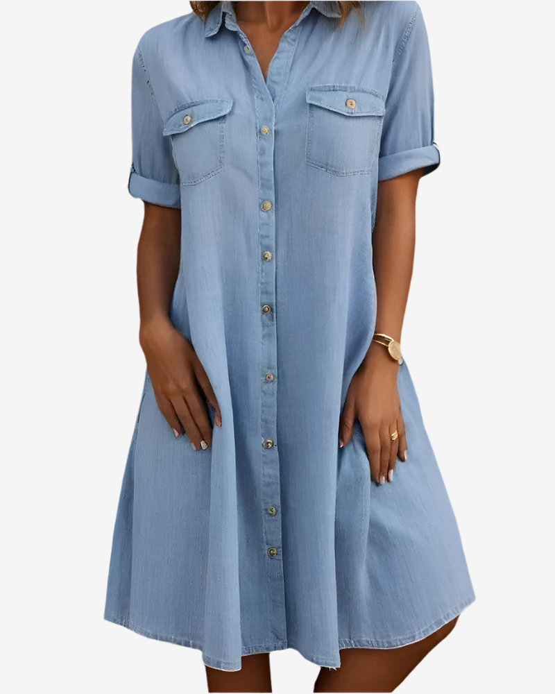 Monelle | Casual Denim Shirt Dress