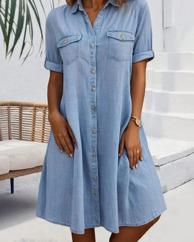 Monelle | Casual Denim Shirt Dress