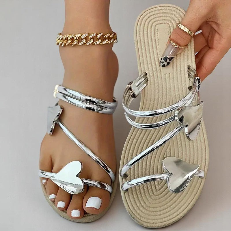 Monelle™ | Elegant Metallic Sandals