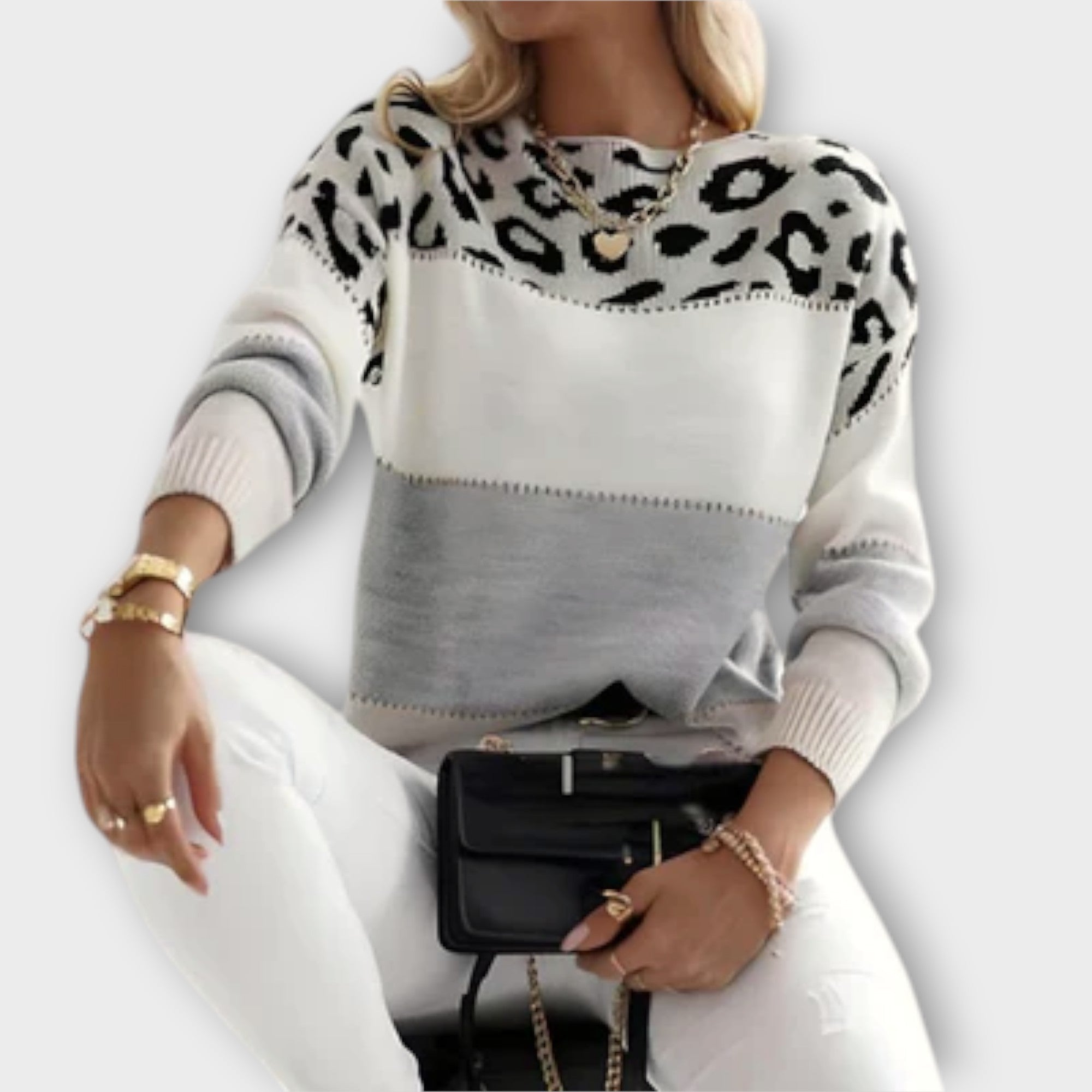 Marisette | Casual Leopard Print Sweater