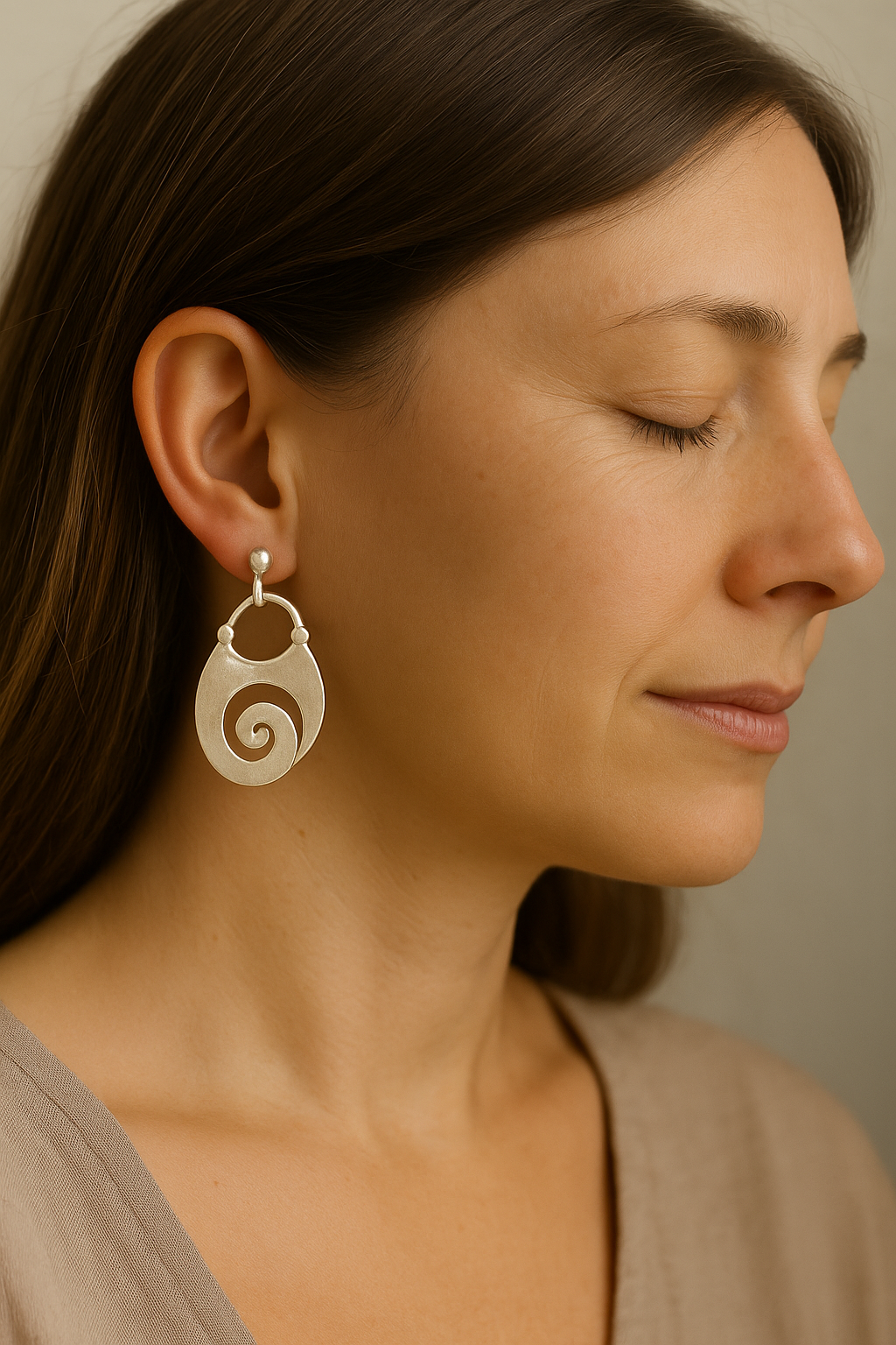Gail | Vintage Irregular Silver Earrings
