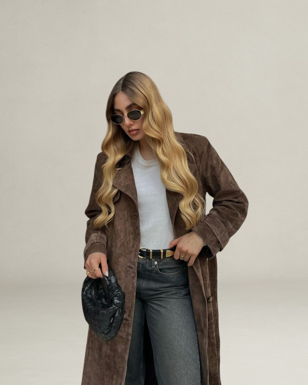 Monelle™ | Suede Trench Coat