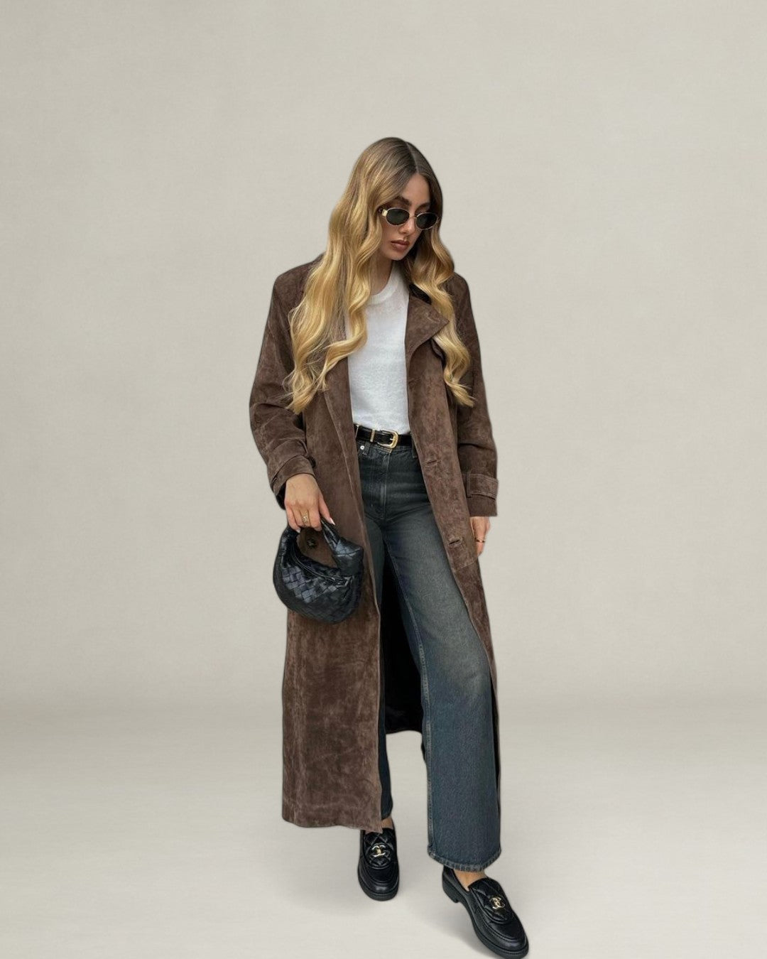 Monelle™ | Suede Trench Coat