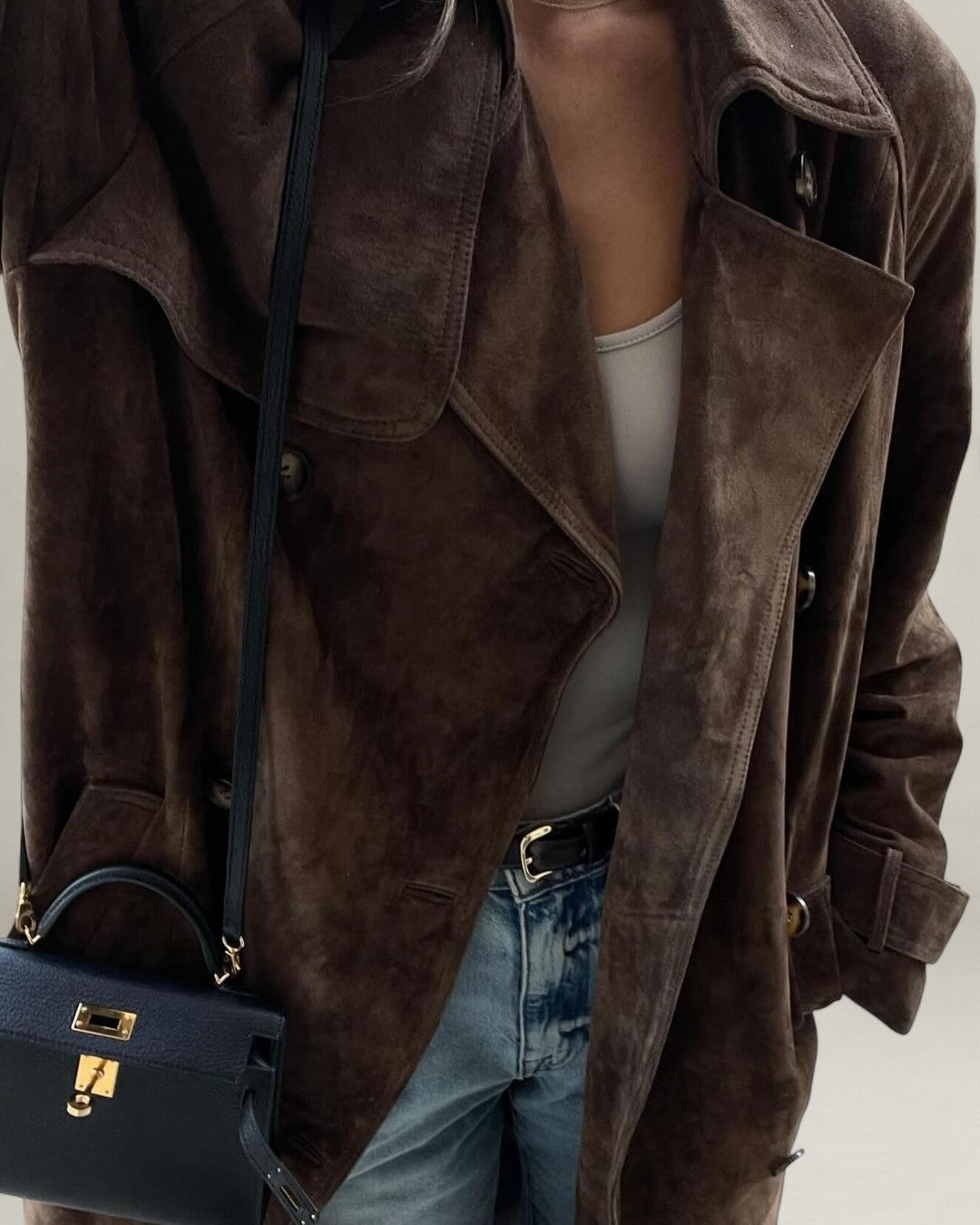 Monelle™ | Suede Trench Coat