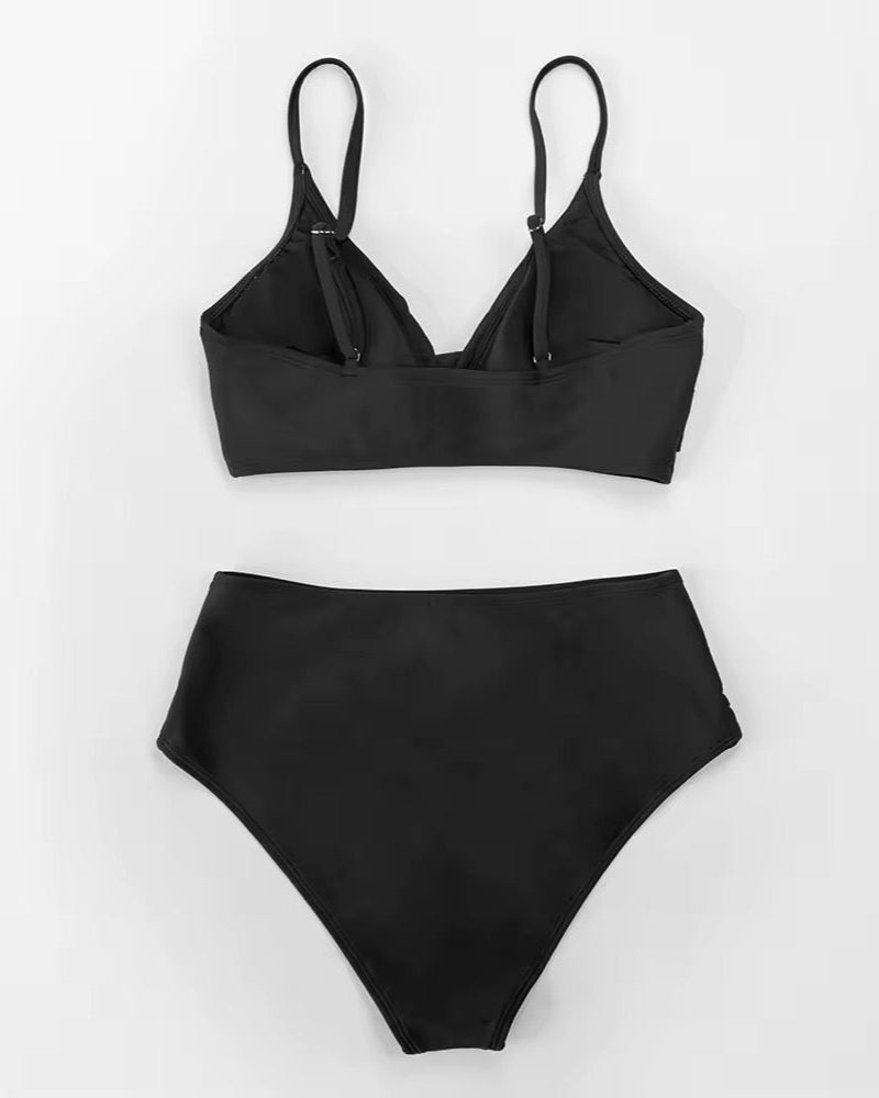 Rachelle | Bikini set | Wide top & high-waisted bikini bottoms