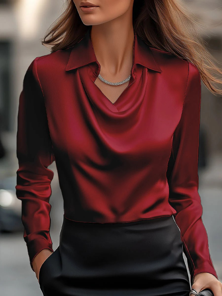Melody™ | Satin Drape Blouse