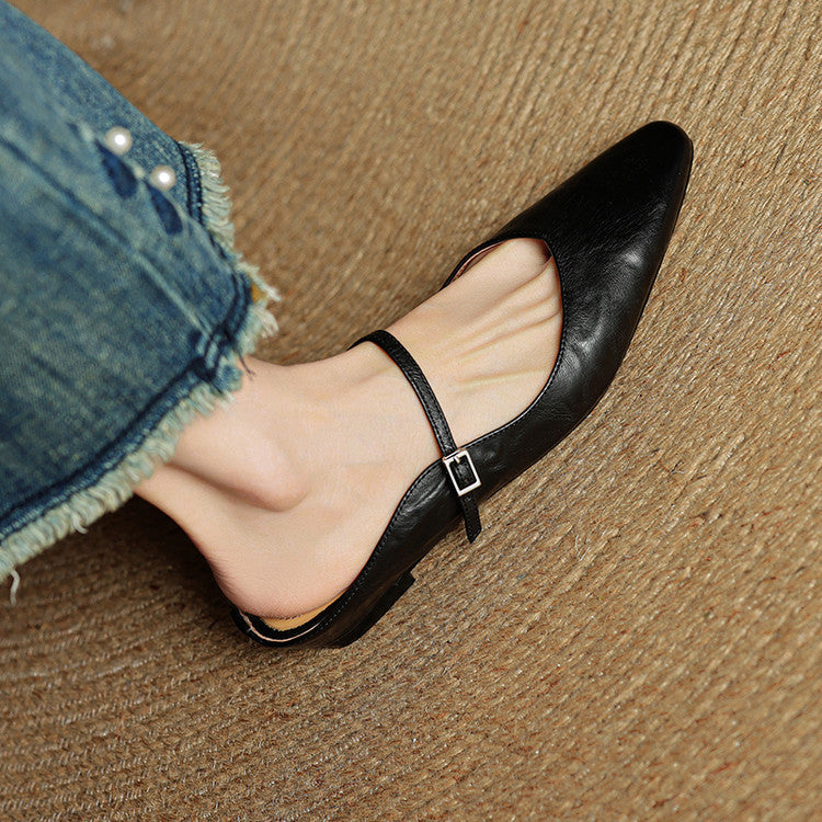 Marilyn | Faux Leather Mary Jane Mules