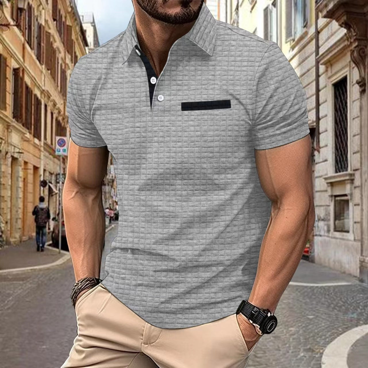 Renzo | Textured Polo Shirt