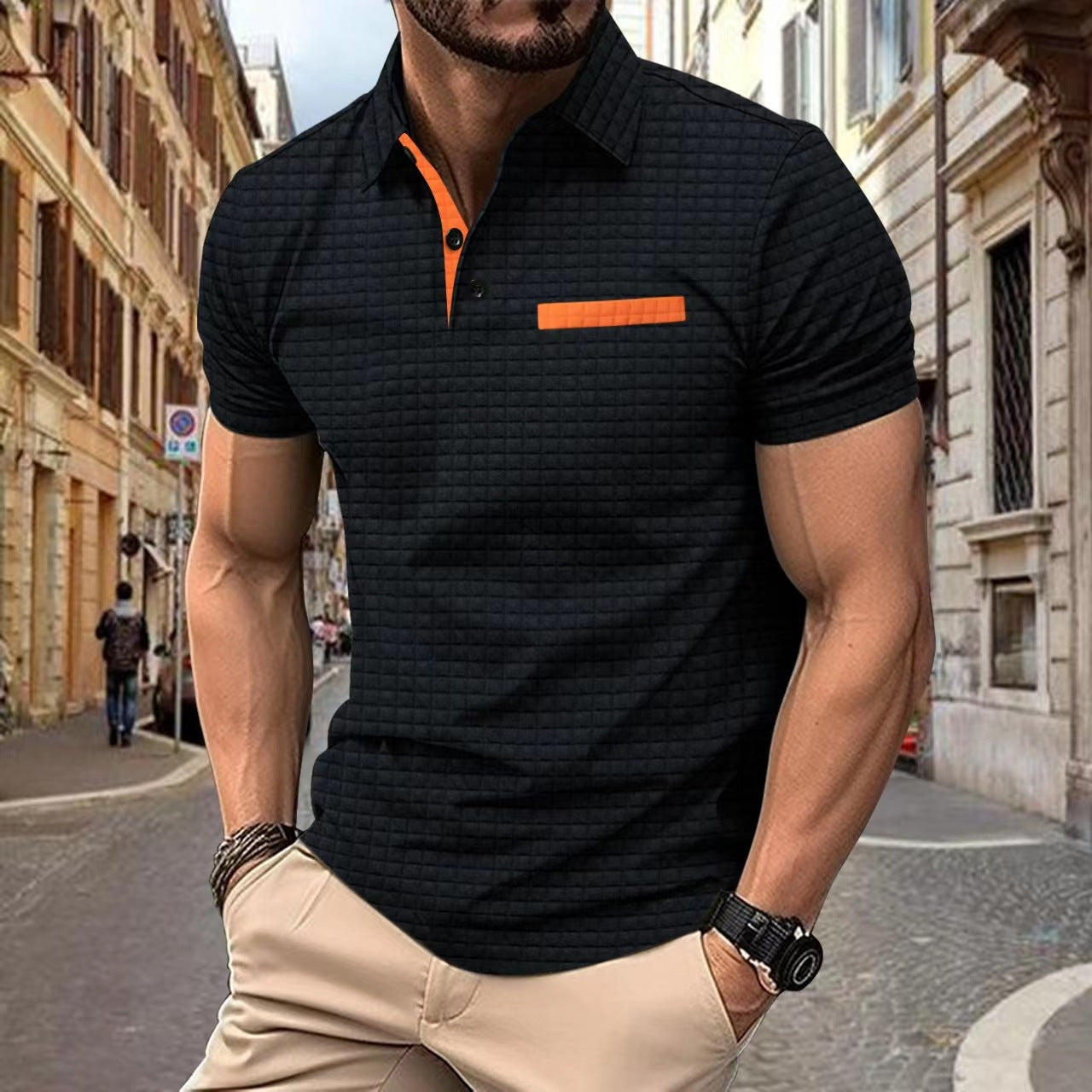 Renzo | Textured Polo Shirt