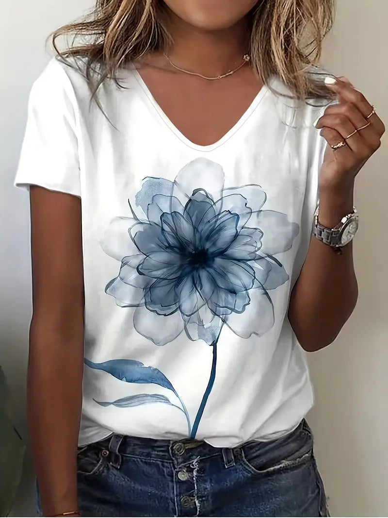 Heather | Elegant T-Shirt with Print