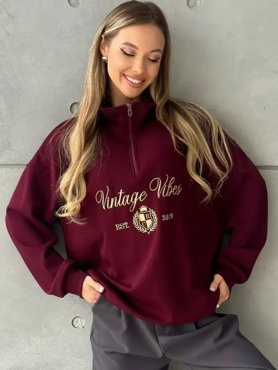 Claire™ | Vintage Zip Sweatshirt