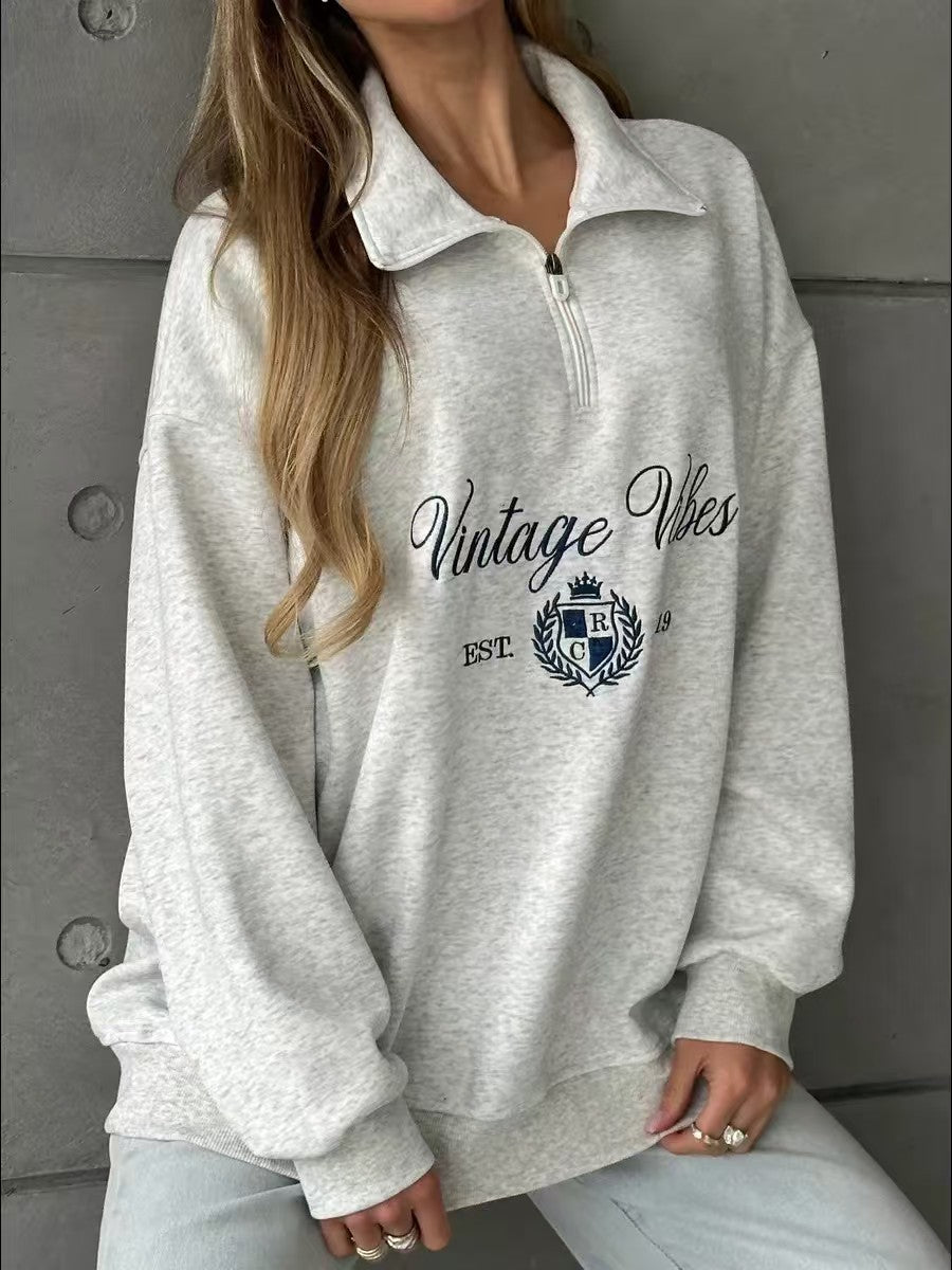 Claire™ | Vintage Zip Sweatshirt