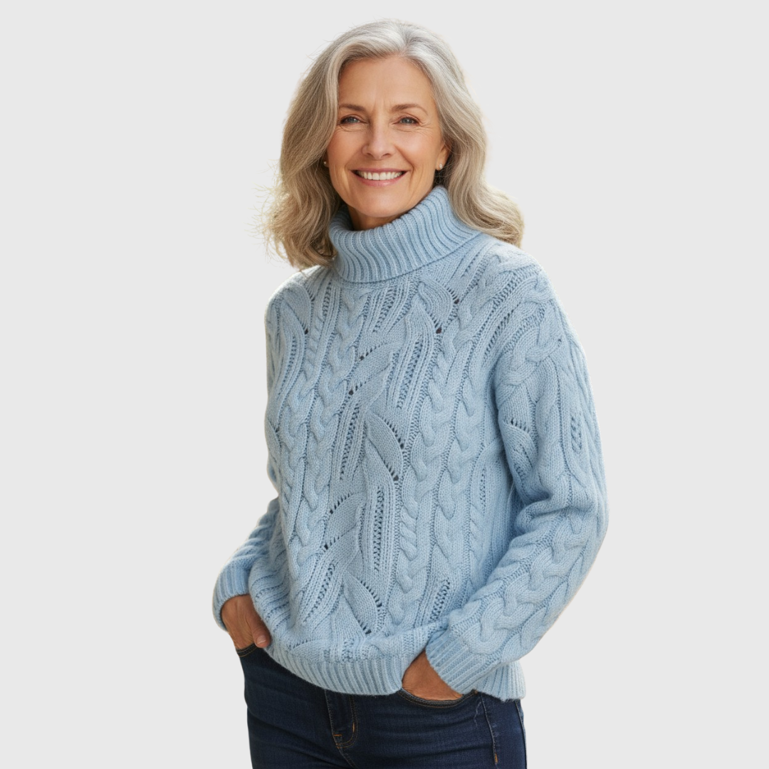 Allison™ | Braided Knit Turtleneck