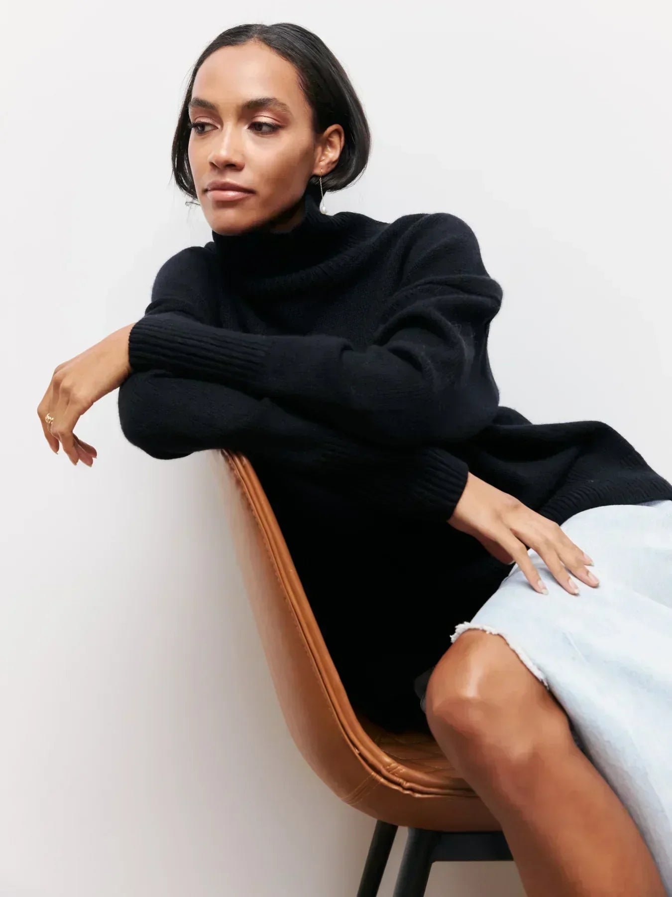Monelle™ | Oversized Turtleneck Knit Sweater