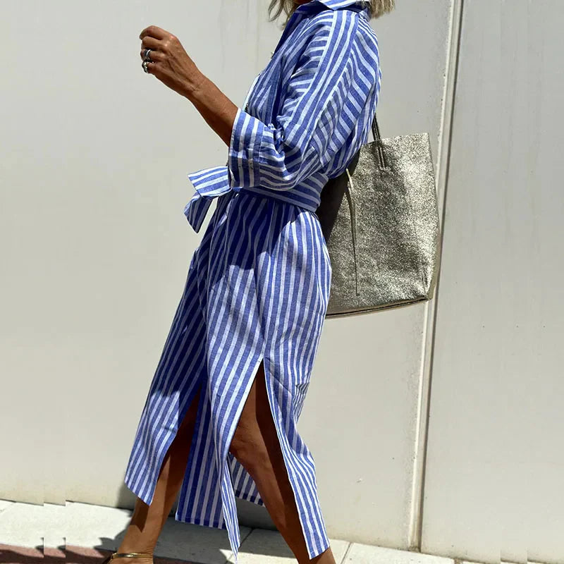 Monelle | Classic Striped Shirt Dress