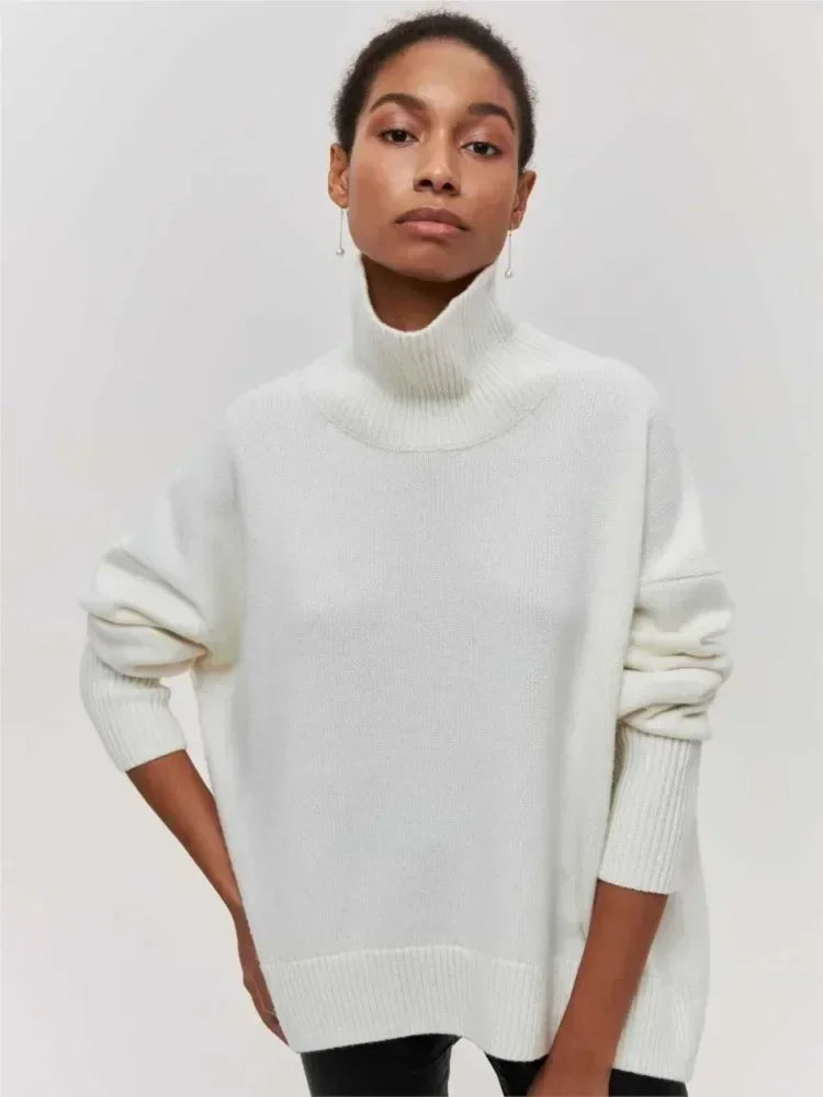 Monelle™ | Oversized Turtleneck Knit Sweater