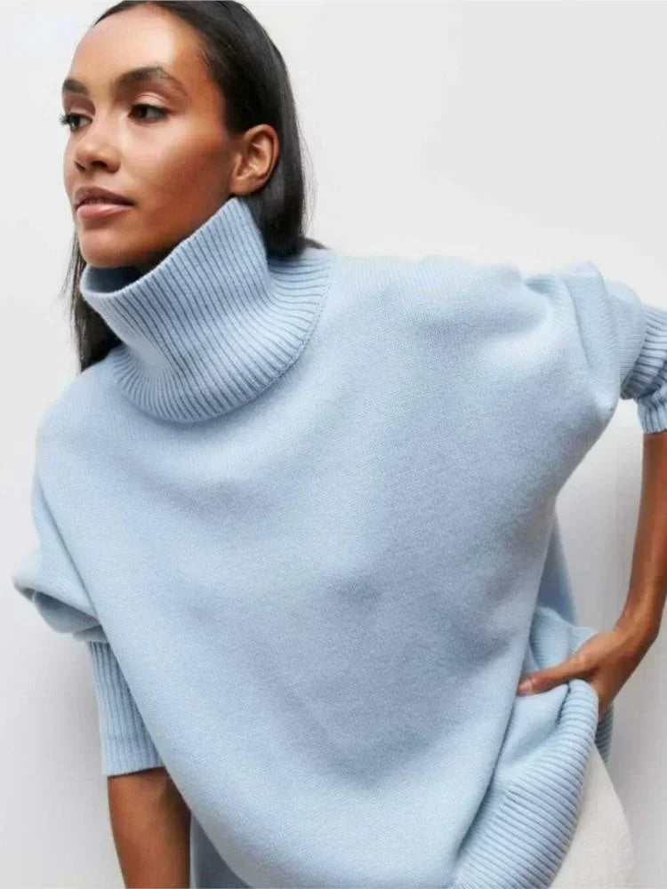 Monelle™ | Oversized Turtleneck Knit Sweater