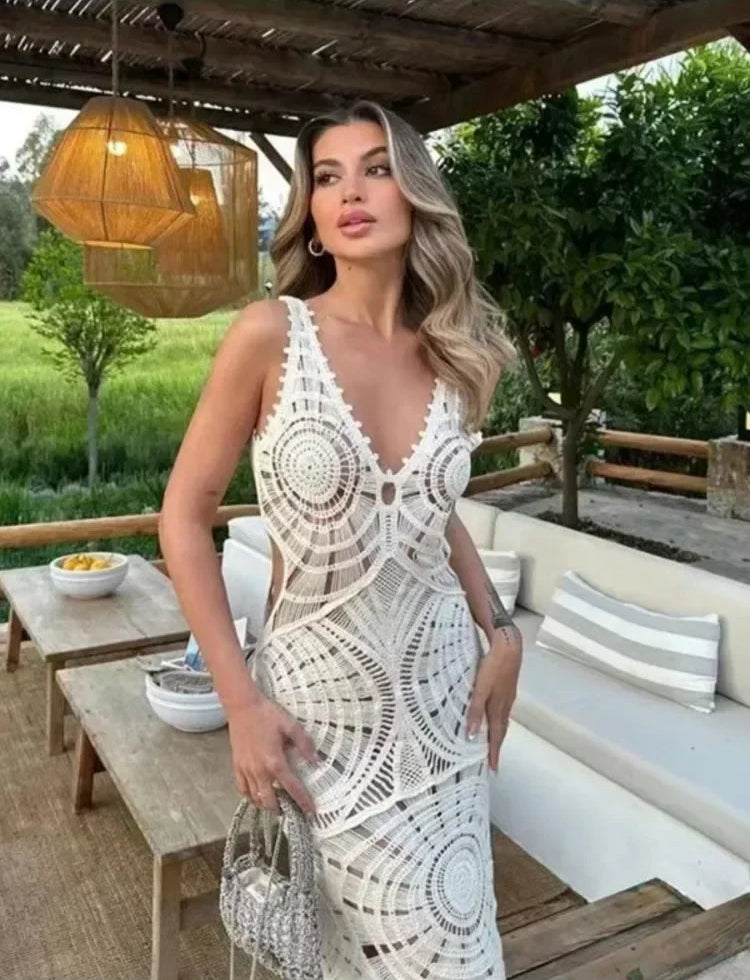 Scarlett™ | Long Dress with V-Neck