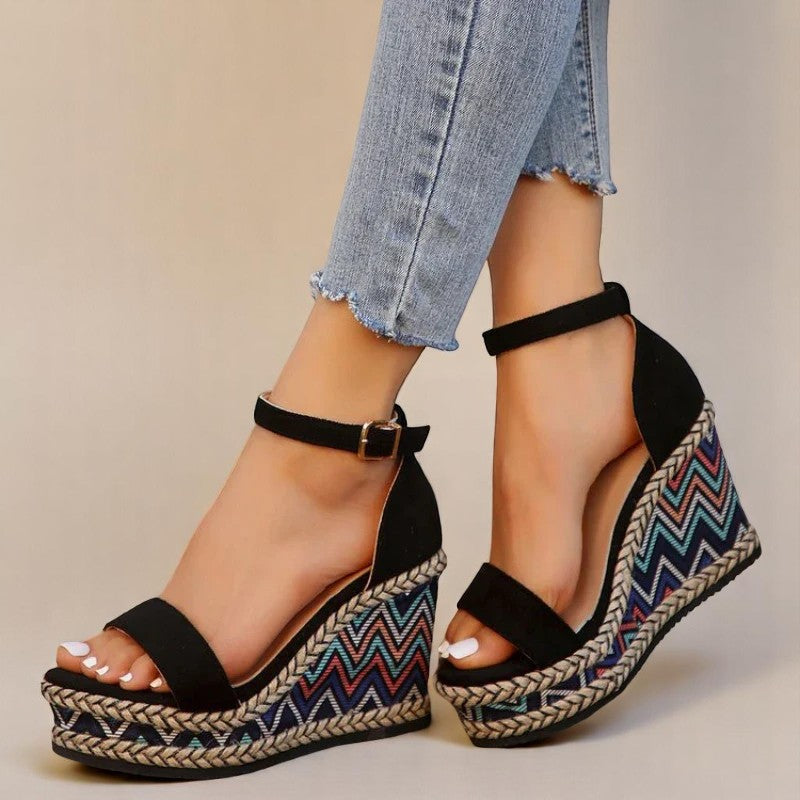 Monelle™ | Boho Wedge Sandals