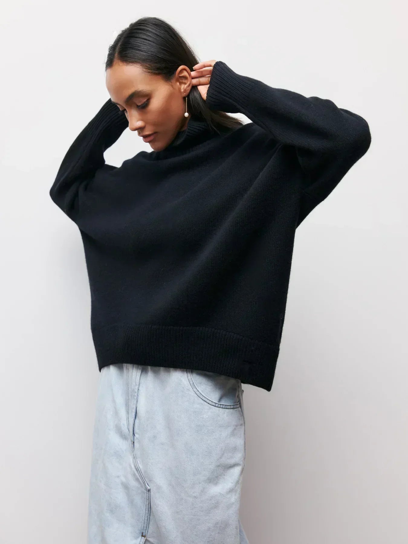 Monelle™ | Oversized Turtleneck Knit Sweater