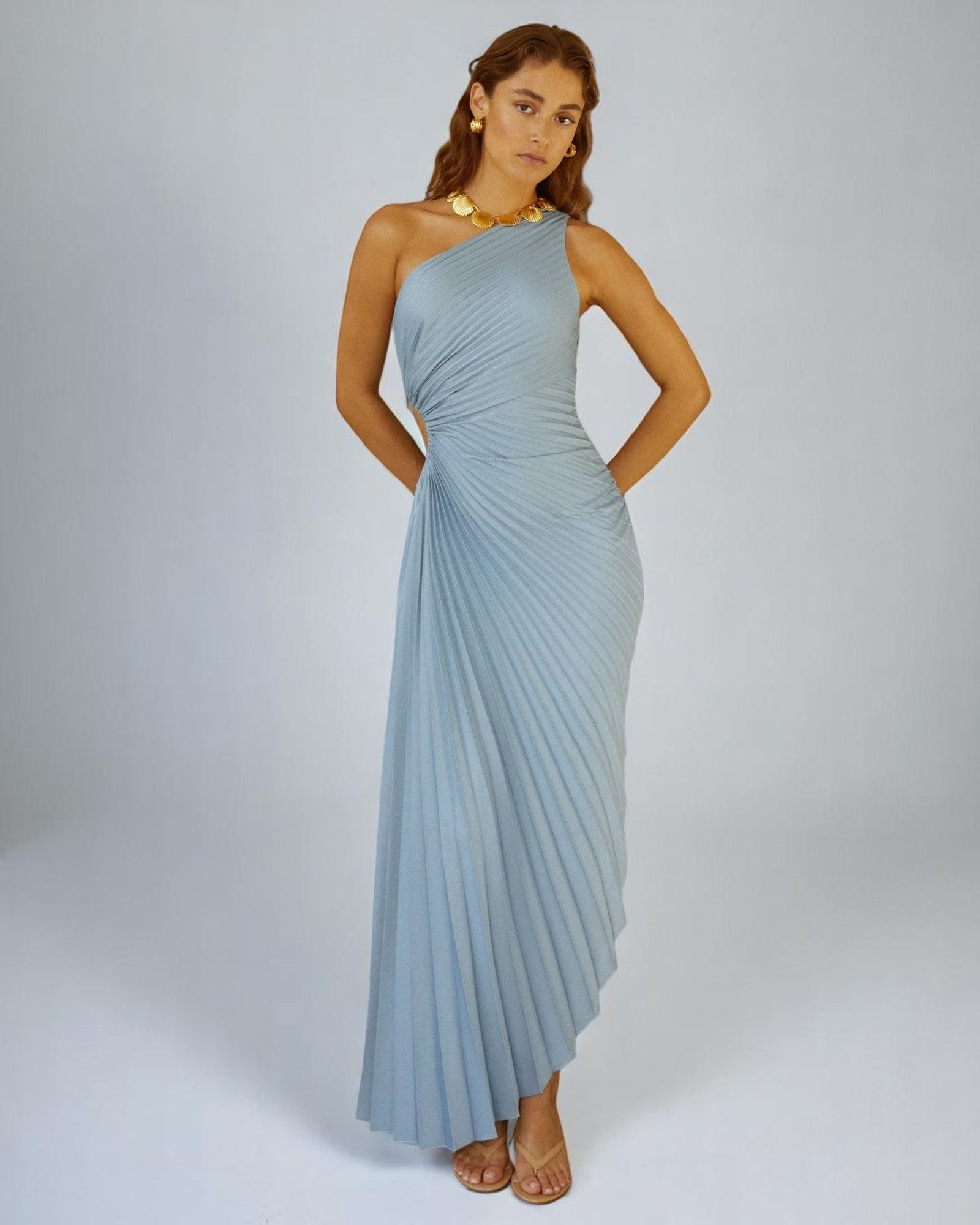 Monelle™ | Pleated Elegance Dress