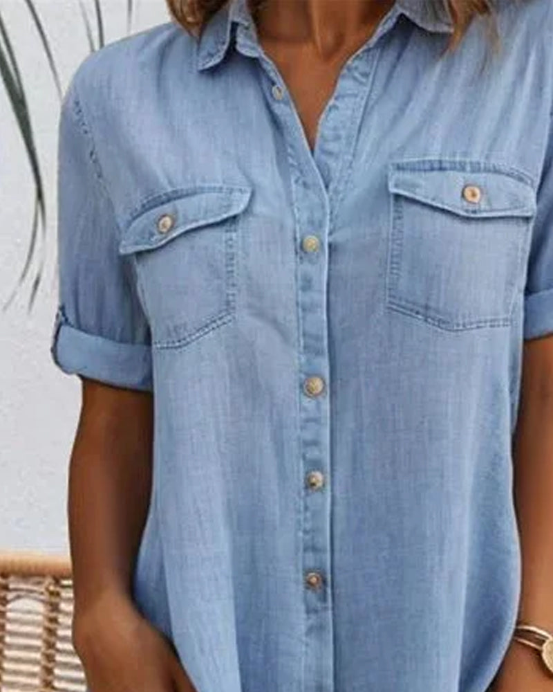Monelle | Casual Denim Shirt Dress