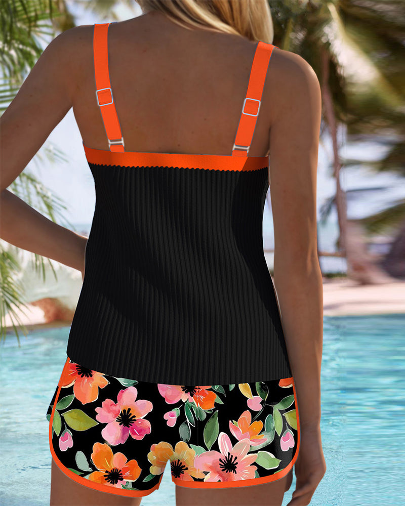 MARY | COMFORTABLE TANKINI WITH FLORAL PRINT